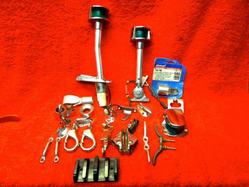 Sell LARGE LOT OF OVER 20 PIECES OF VINTAGE WOODEN BOAT HARDWARE SOME NOS in Crossville