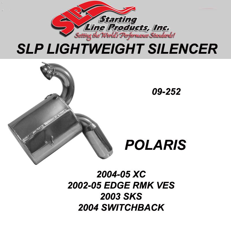 Polaris 2004-05 xc & 2002-05 edge rmk ves lightweight slp silencer 09-252