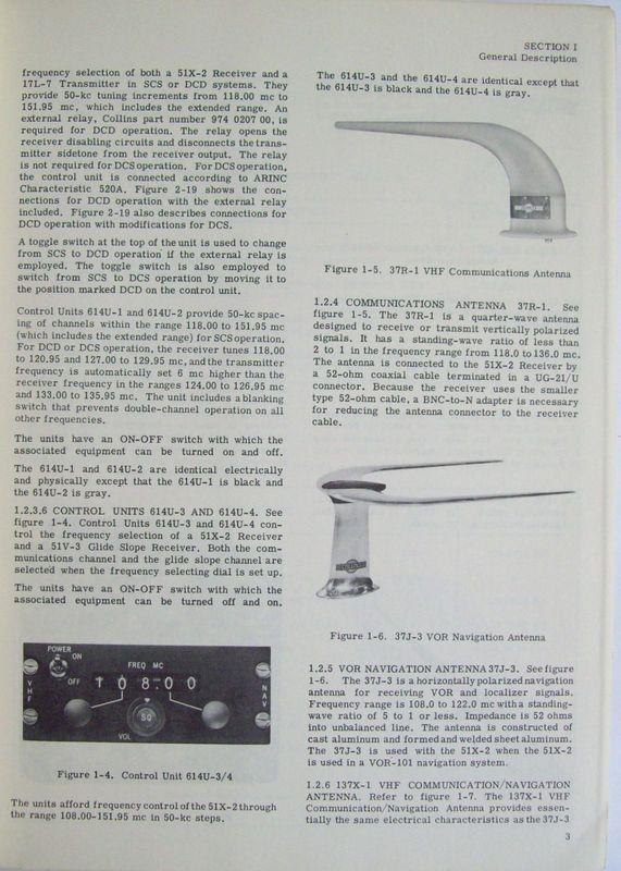 Original Collins 1959 51X-2 VHF NAV/COM Receiver Instruction Book, US $25.00, image 6