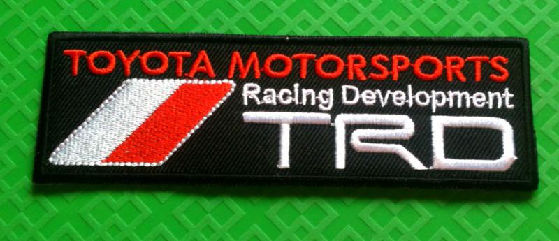 Trd embroidered patche iron-on or sew racing toyota tacoma tundra supra camry 