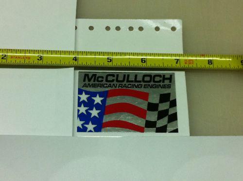Mcculloch kart  decal racing engines engine mc