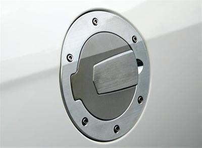 Silverhorse racing tru-billet fuel door s297-5001-s silver ford mustang