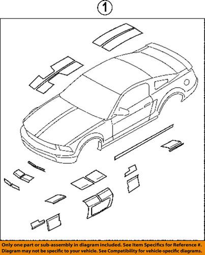 Ford oem 7r3z6320000cc striping kit-stripe tape