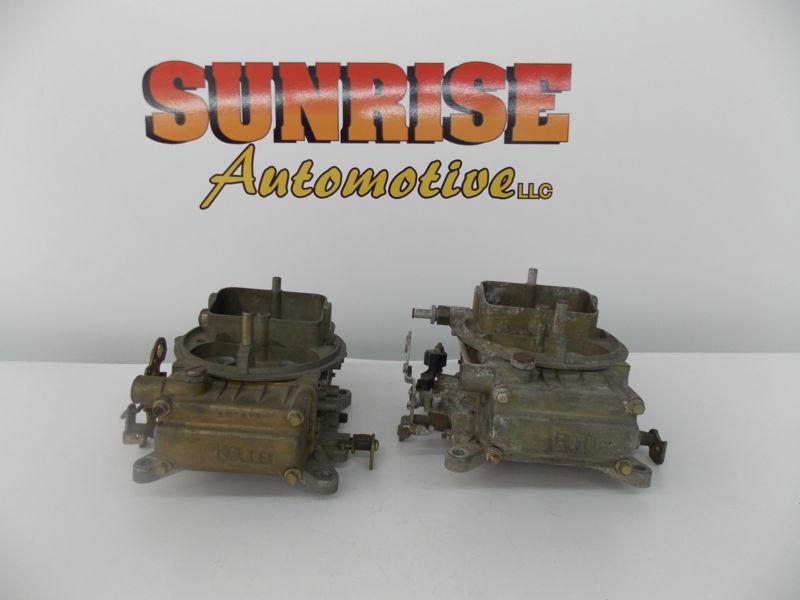 2 holley #9776 450 cfm 4bbl carburetors 2x4 tunnel ram cross ram intake carbs