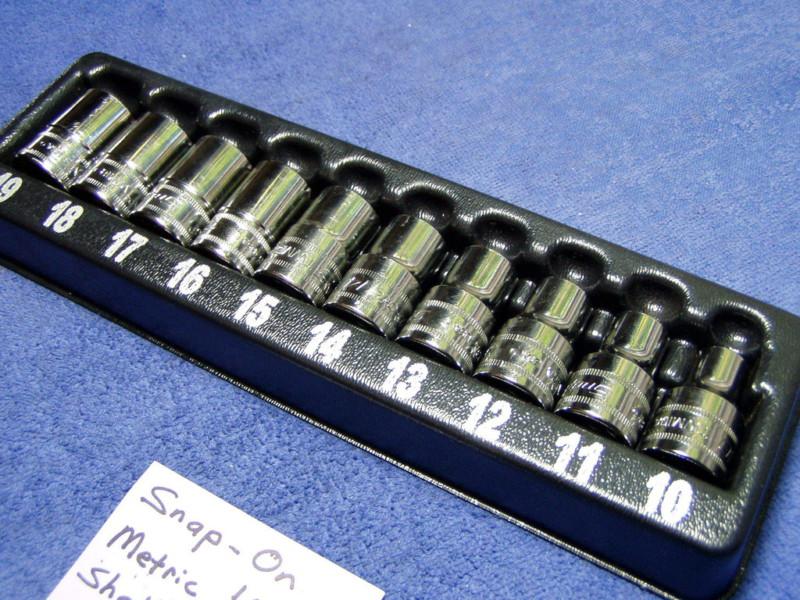 Sell SnapOn Socket Set 1/2" Metric Shallow 6 Point with Organizer Tray 310TWMYA in