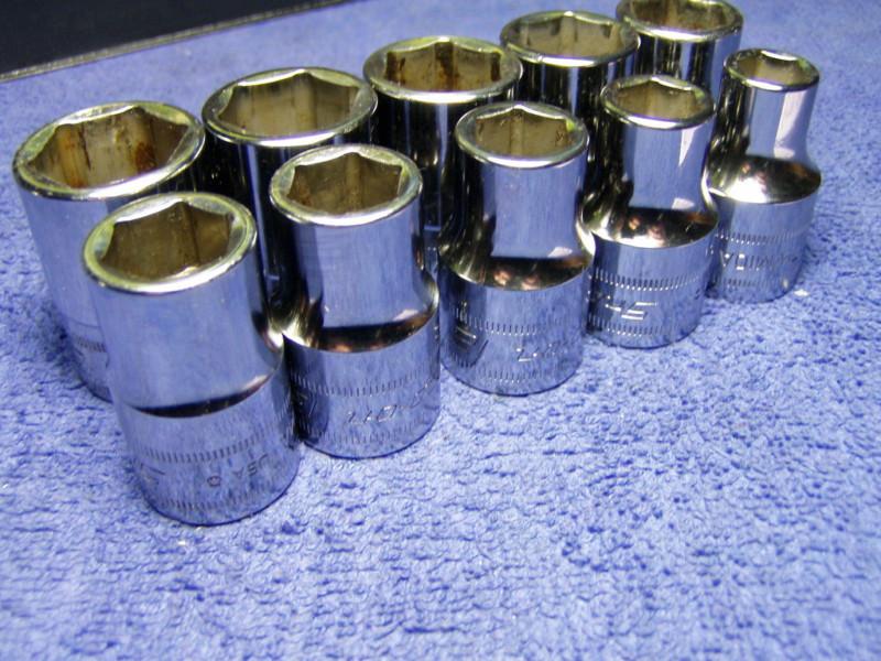 Sell SnapOn Socket Set 1/2" Metric Shallow 6 Point with Organizer Tray 310TWMYA in