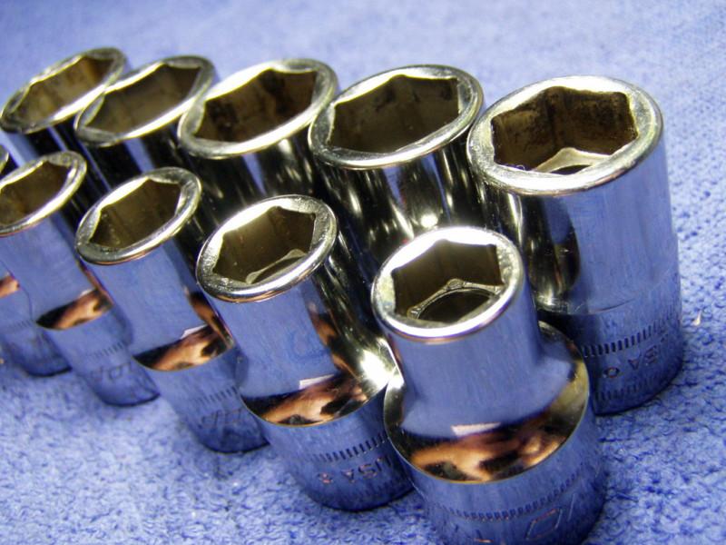 Sell SnapOn Socket Set 1/2" Metric Shallow 6 Point with Organizer Tray 310TWMYA in