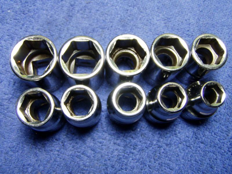 Sell SnapOn Socket Set 1/2" Metric Shallow 6 Point with Organizer Tray 310TWMYA in