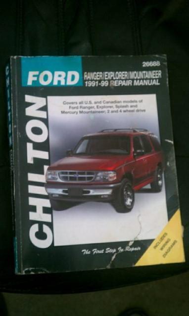 1991-1999 ford ranger, mountaineer, explorer owner giude / repair manual chilton