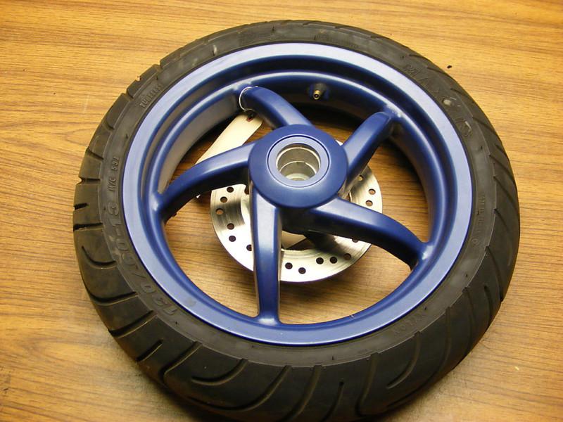 02 aprilia sr50 scooter rear wheel and brake rotor