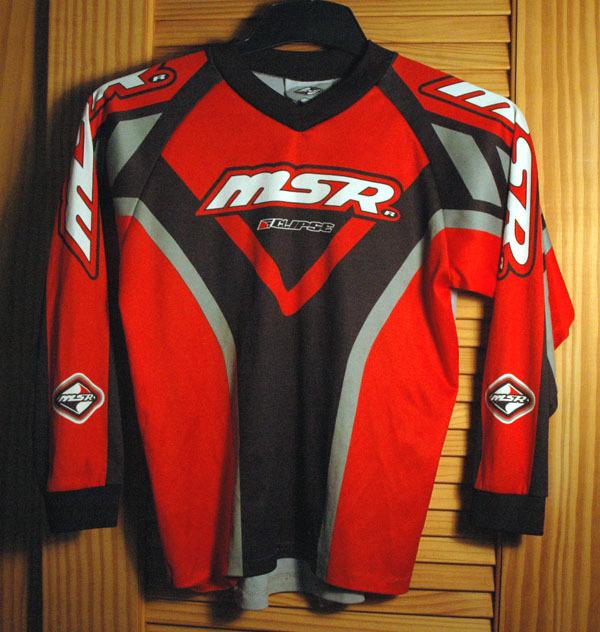 Msr eclipse motocross racing jersey kids youth sz. large red/black