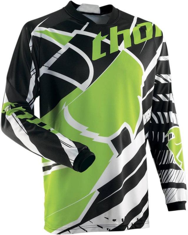 New thor motocross phase green mask offroad jersey. men's x-large / xl