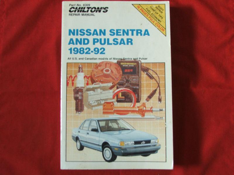 Chilton nissan sentra and pulsar repair manual 1982-1992-preowned vgc