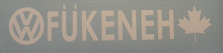 Vw fukeneh canadian mapel dub volkswagen gti passat euro vinyl decal sticker