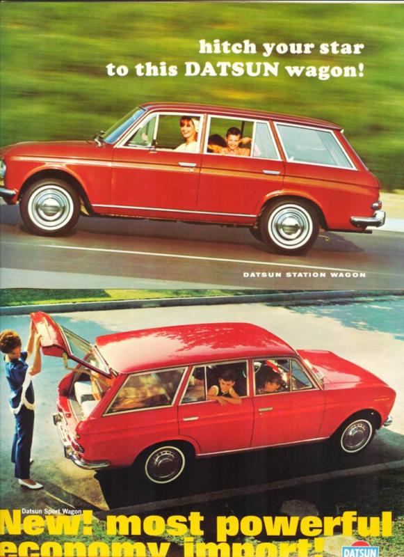 1965 1966 datsun original sales brochures 12 items wagon truck 1600 sedan
