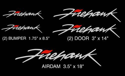 Pontiac firehawk kit **5 pcs**silver/red***wow*