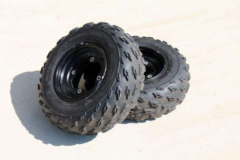 Dunlop kt341 front tires aluminum wheels rims yamaha banshee yfz450 raptor h-84