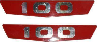Red hood emblem insert set 1963 1964 ford pickup truck