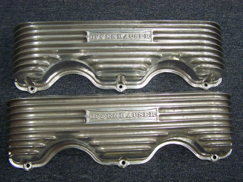 Offenhauser 409 chevy finned aluminum valve covers 5042