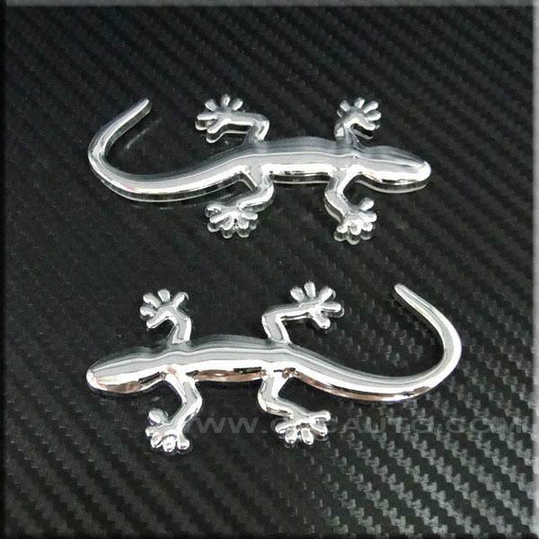 Car truck  badge chorme emblem stickers gecko gecco (small) 2pcs set