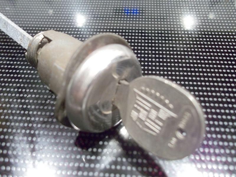 Nos 1969 - 1991 cadillac trunk lock cylinder, key comes with cadillac crest