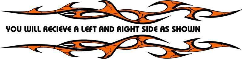 Sweet 2 color tribal  boat decal  twisted