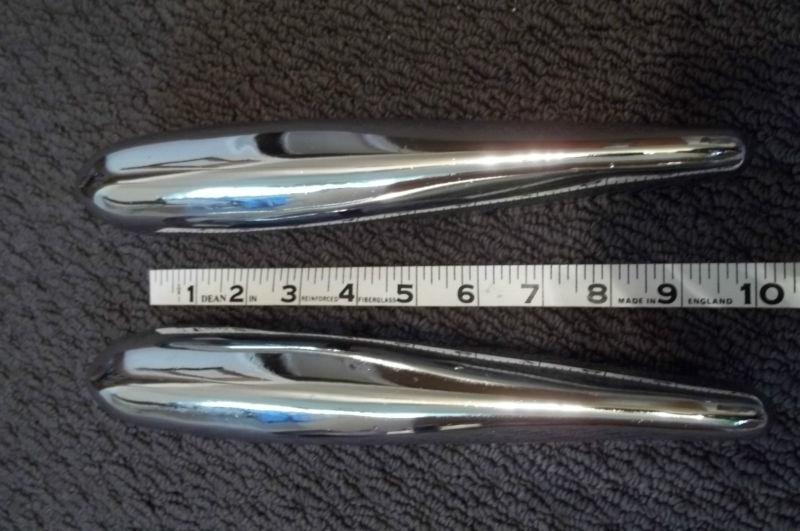 Vintage gm auto chrome bumper ends guards pair  