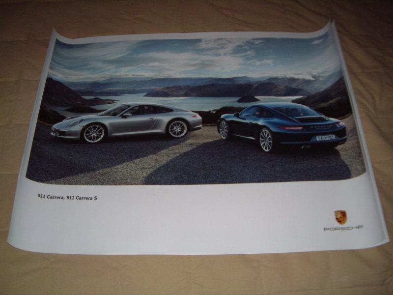 Porsche factory issued showroom poster of the porsche 911 carrera & s  (n0.43) 