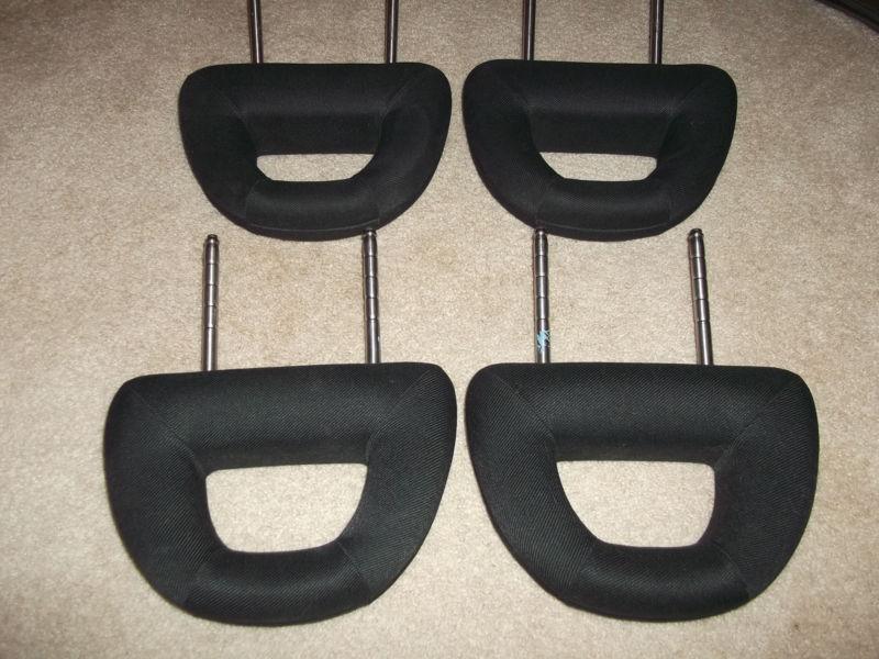 Sell 9805 VOLKSWAGON BEETLE HEADRESTS HEAD RESTS SET OF 4 CLOTH BLACK