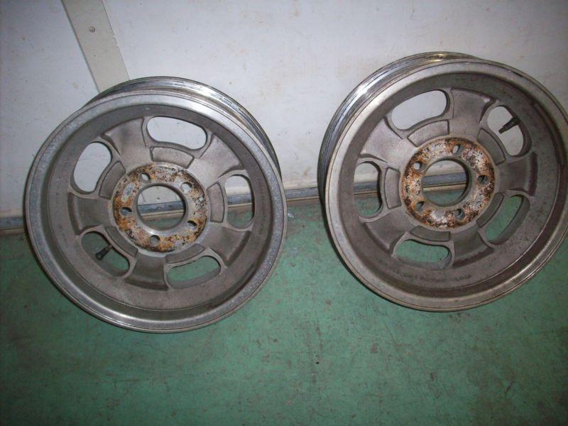 Vintage 1960's Ansen 15X4.5 aluminum slot skinny front wheels pr GM Ford Gasser, US $699.99, image 6