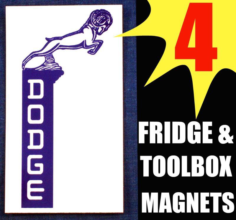 4 dodge ram 30s hood ornament toolbox magnet ► chrysler plymouth old mopar sign 
