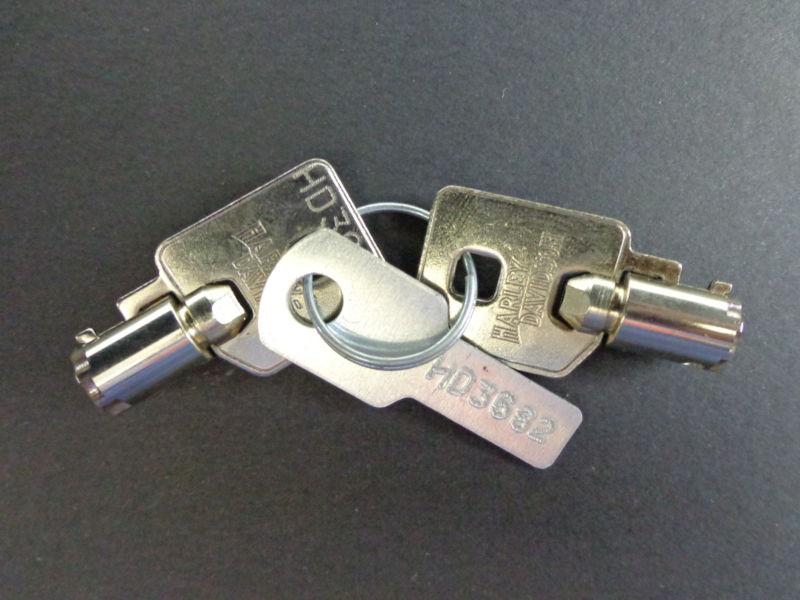 Harley Davidson Barrel Key Ignition/Fork Lock Key Set 71452-91A 3682, US $39.99, image 2