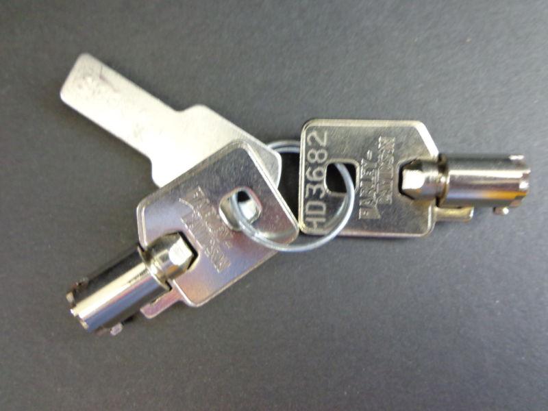 Harley Davidson Barrel Key Ignition/Fork Lock Key Set 71452-91A 3682, US $39.99, image 3