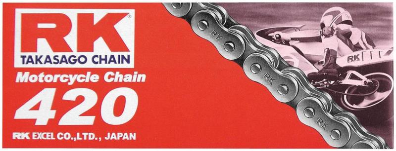 Rk motorcycle chain heavy duty 420 126 links dirtbike motocross streetbike 