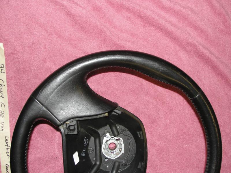 OEM 94-95 Chevy Chevrolet G10 G20 G30 GMC Van LEATHER WRAPPED STEERING WHEEL, US $124.99, image 4
