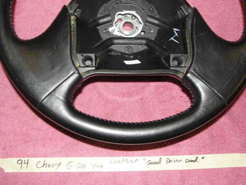 OEM 94-95 Chevy Chevrolet G10 G20 G30 GMC Van LEATHER WRAPPED STEERING WHEEL, US $124.99, image 5