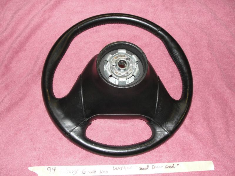 OEM 94-95 Chevy Chevrolet G10 G20 G30 GMC Van LEATHER WRAPPED STEERING WHEEL, US $124.99, image 7