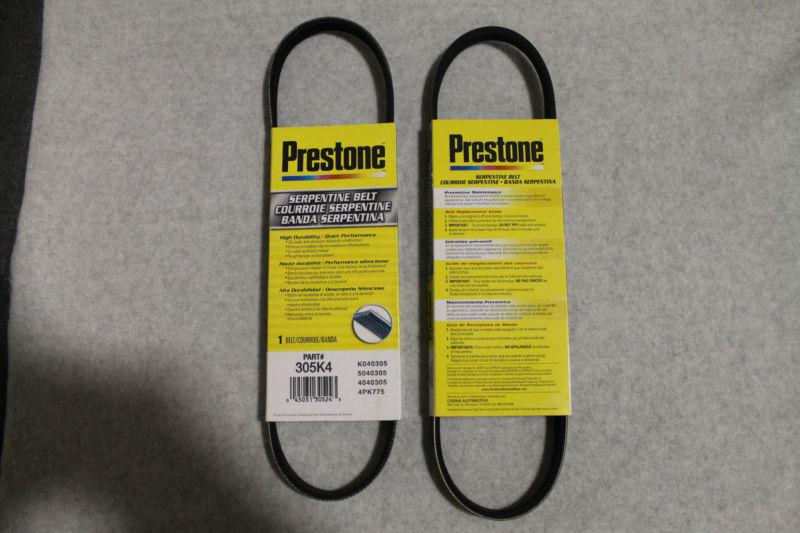 Prestone 305k4 serpentine belt - brand new