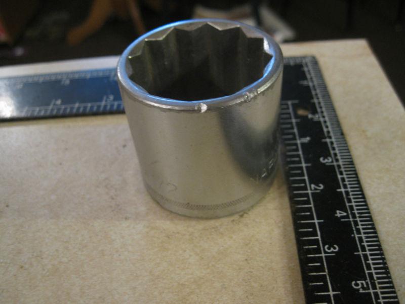 Napa 1/2 drv chrome 12 pt shallow socket  1-1/2 sae