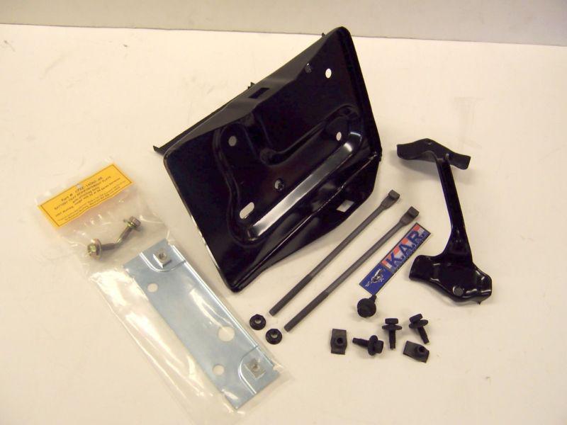 1967 mustang battery tray and installation kit w/hardware; 22/ 24 series battery