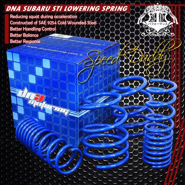1.5" drop suspension lowering spring/springs 08-11 subaru impreza wrx/ sti blue