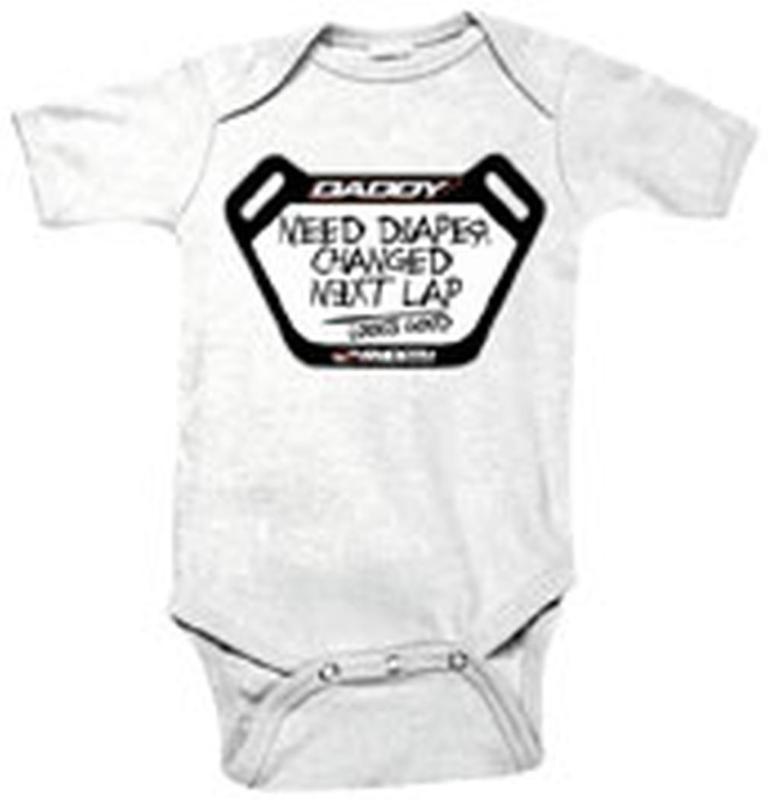 Smooth industries dad's pit board baby cotton onesie/romper,white,12-18 months
