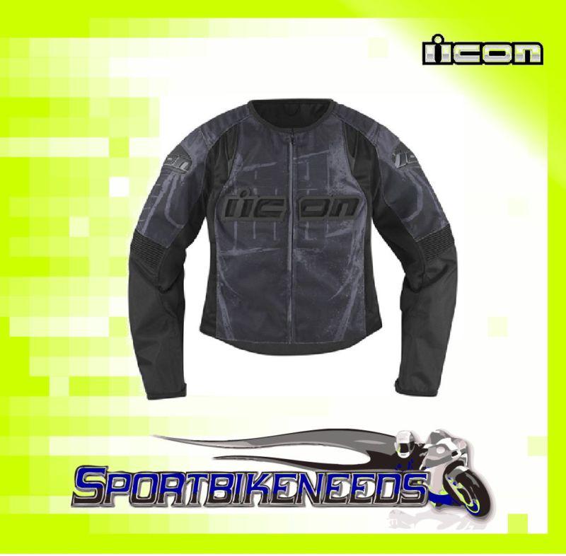 Icon womens overlord type 1 jacket black size small s sm