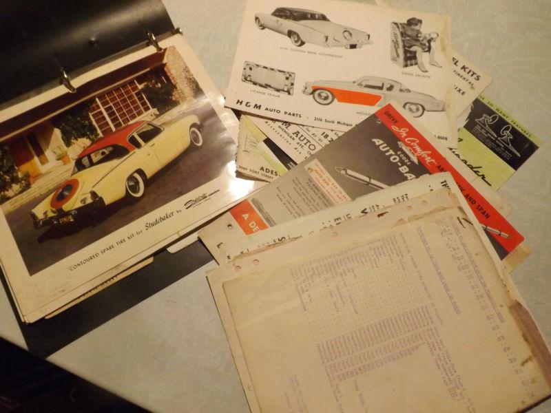 Studebaker for 1954 dealer booklet w/interior fabric swatches/accessories