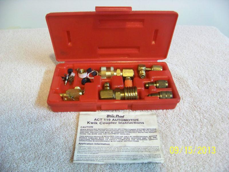 blue-point act400 air conditioning kwik coupler set made in u.s.a.