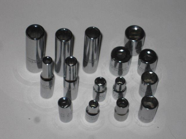 Mixed lot of 12  stanley proto sockets