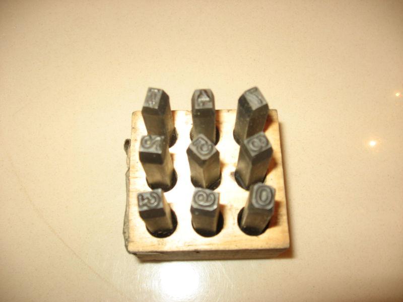 Calvan tools steel stamp set  3/16 inch figures  47084