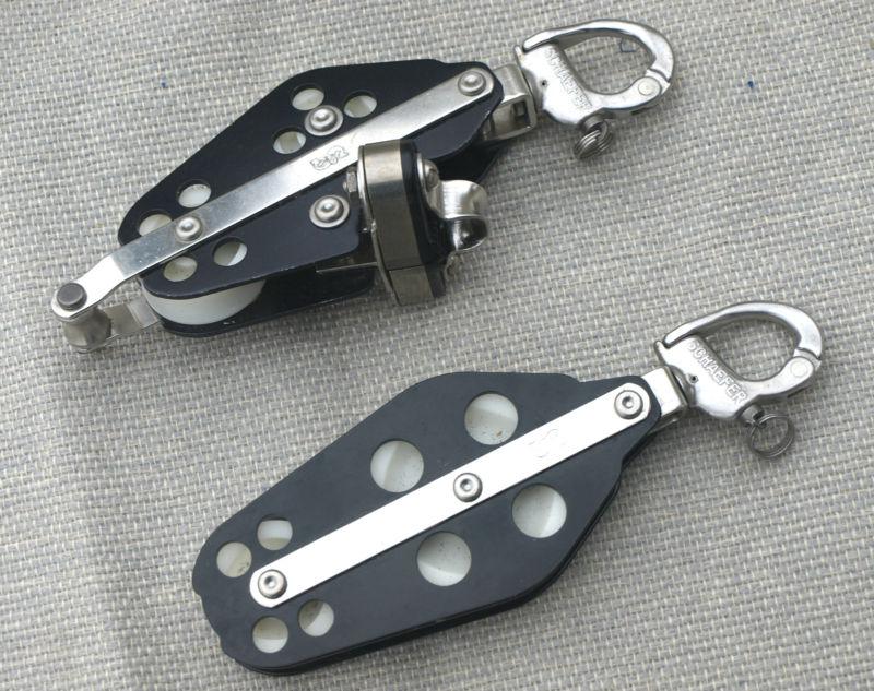 Fiddle blocks, schaefer series 5, 1750 lbs swl, 7/16" line