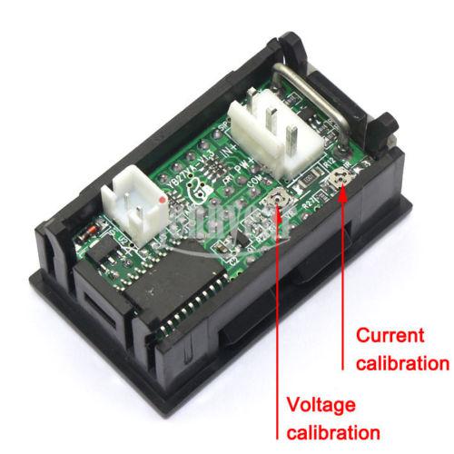 2-color Display YB27VA DC Panel Volt Ampere/Amp Meter 2in1 Red/Blue LED Car 12V, US $14.50, image 4