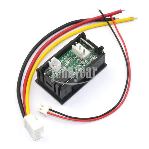 2-color Display YB27VA DC Panel Volt Ampere/Amp Meter 2in1 Red/Blue LED Car 12V, US $14.50, image 5